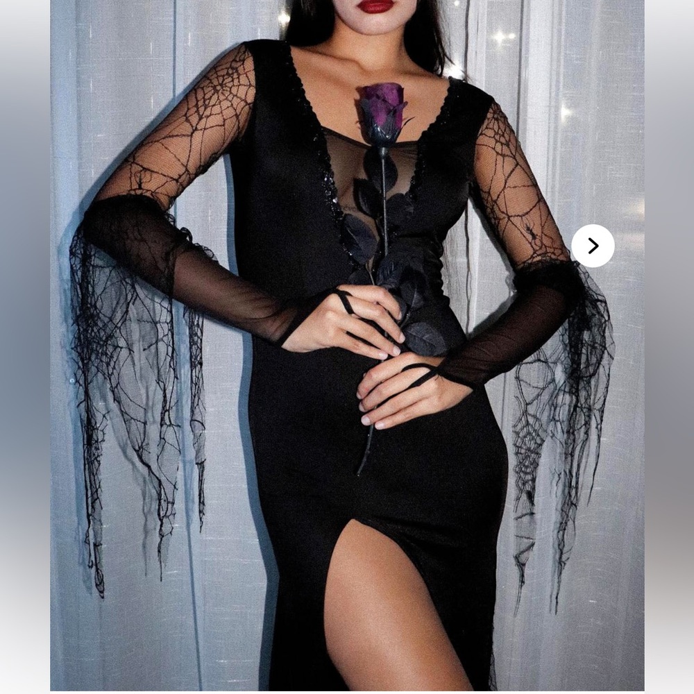 Misses Spooky 1 Piece Costume Starter - Black